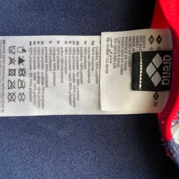 Arena Womens Swimsuit One Piece Bishamon USA Swim Pro Back Maxlife Size 36 - Picture 7 of 9